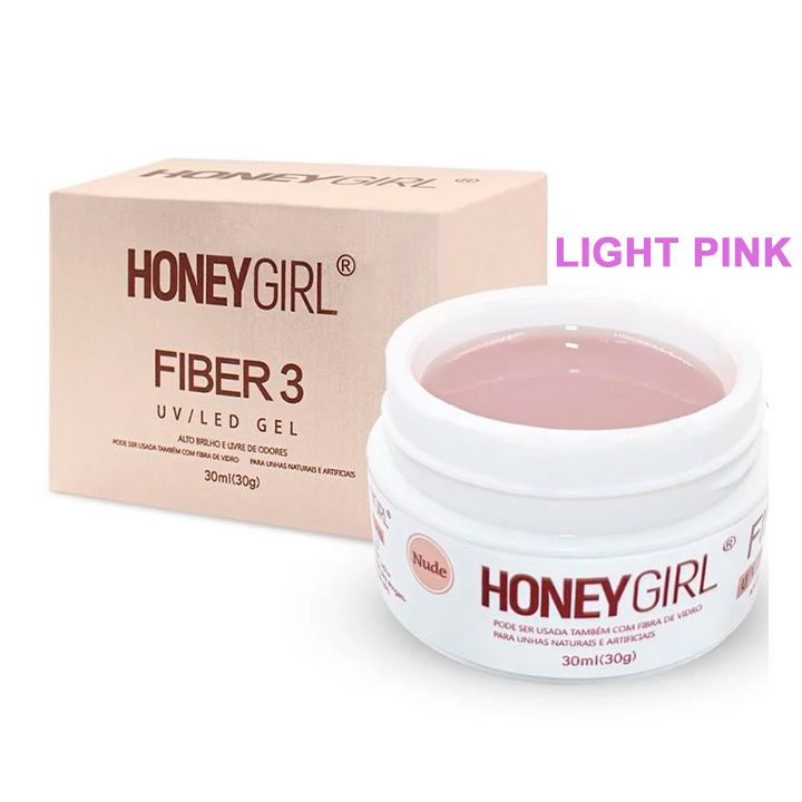 Gel Fiber3 T3 Light Pink Construção De Unha Em Gel 30ml Honey Girl